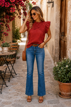 Chemisier Dahlia rouge