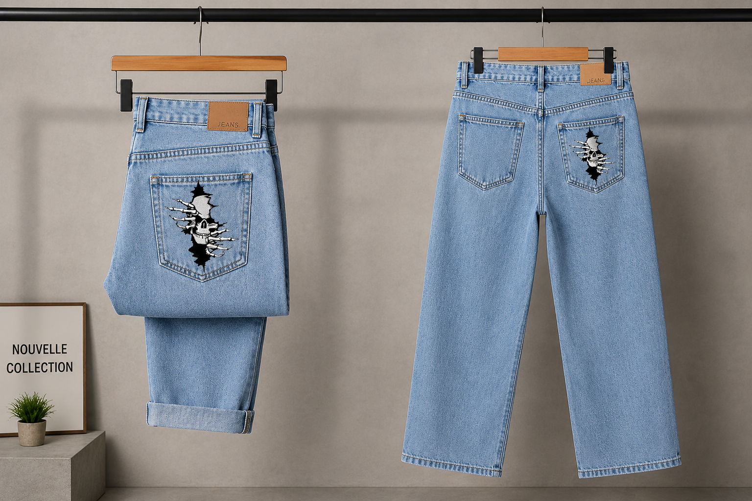 Jean Femme Taille Haute – Coupe Large & Décontractée