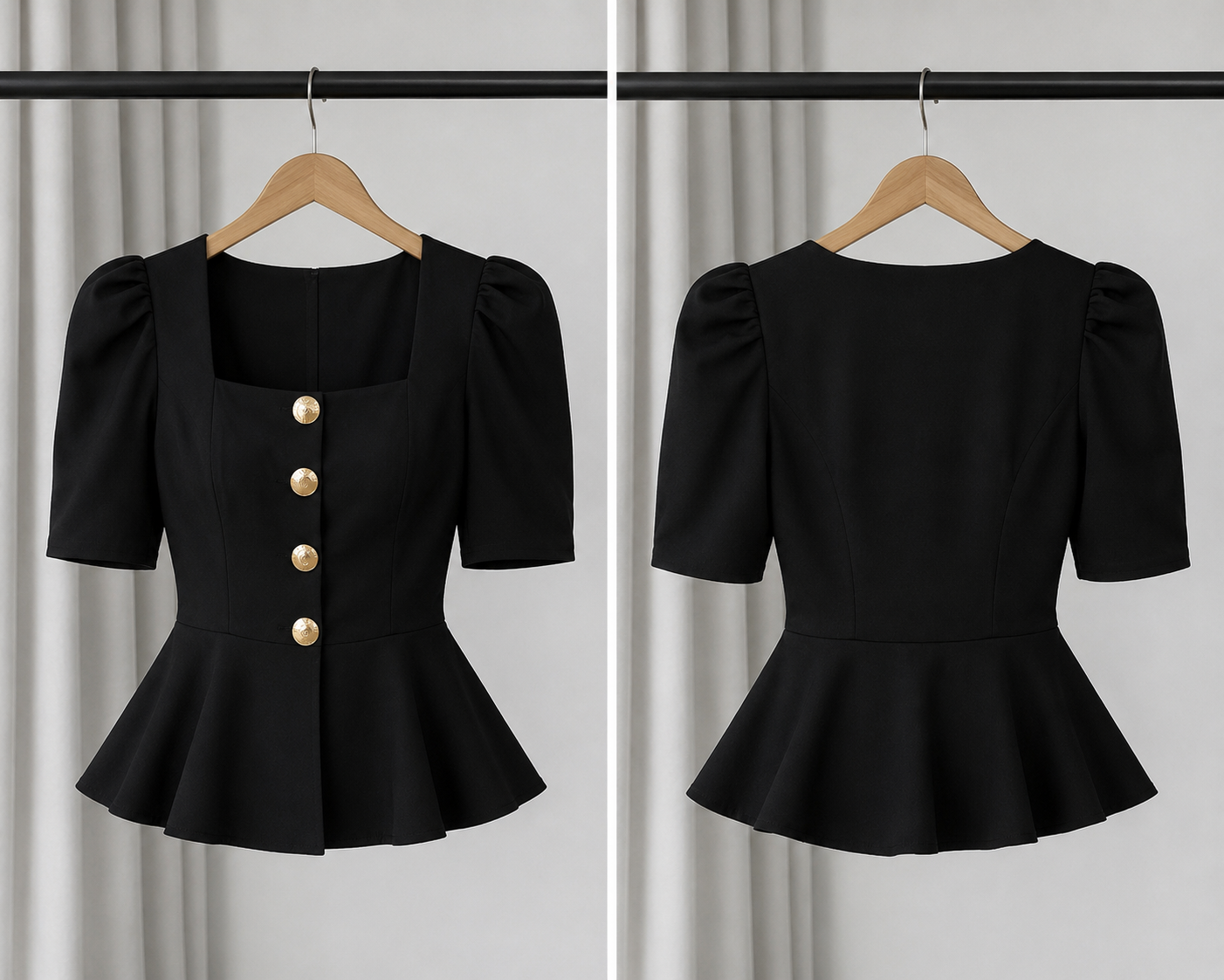 Blouse boutonnée à manches courtes