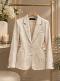 Blazer jacquard style chinois