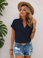 Chemise col V