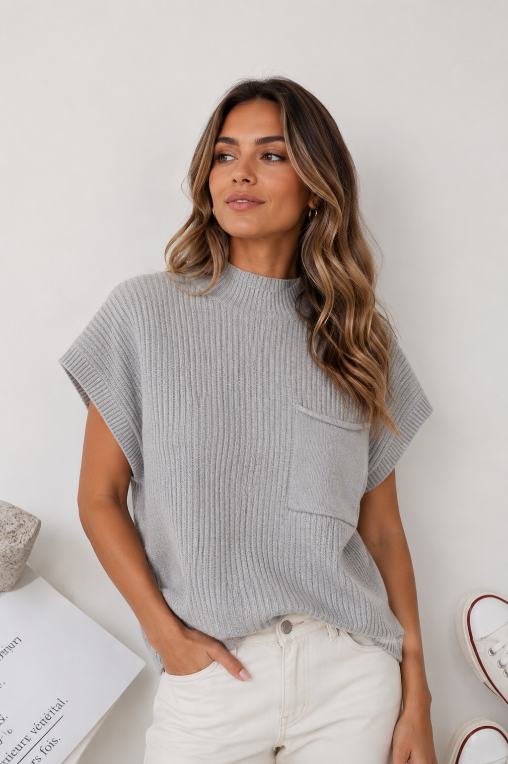Gilet d'été côtelé