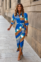 Robe Élégance Riviera – Imprimé Coloré