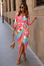 Robe Élégance Riviera – Imprimé Coloré